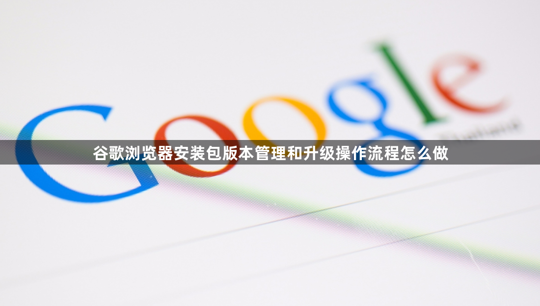 谷歌浏览器安装包版本管理和升级操作流程怎么做1