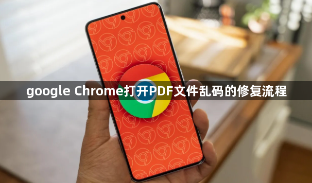 google Chrome打开PDF文件乱码的修复流程1