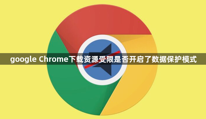 google Chrome下载资源受限是否开启了数据保护模式1