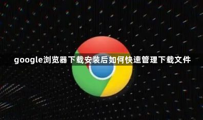 google浏览器下载安装后如何快速管理下载文件1