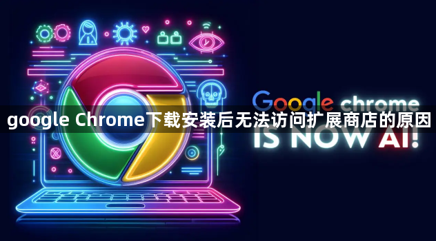 google Chrome下载安装后无法访问扩展商店的原因1