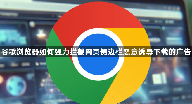 谷歌浏览器如何强力拦截网页侧边栏恶意诱导下载的广告1
