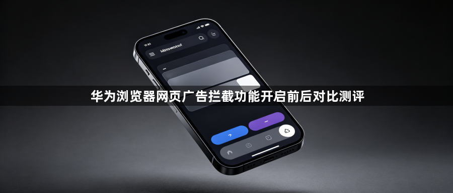 华为浏览器网页广告拦截功能开启前后对比测评1