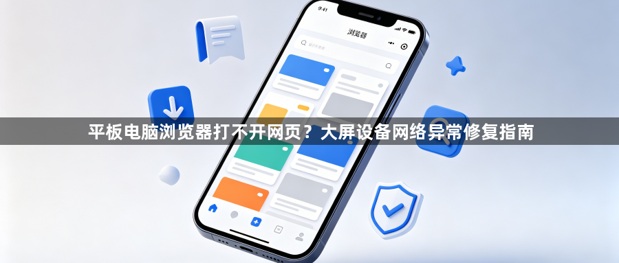 平板电脑浏览器打不开网页?大屏设备网络异常修复指南1