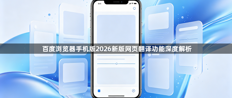 百度浏览器手机版2026新版网页翻译功能深度解析1