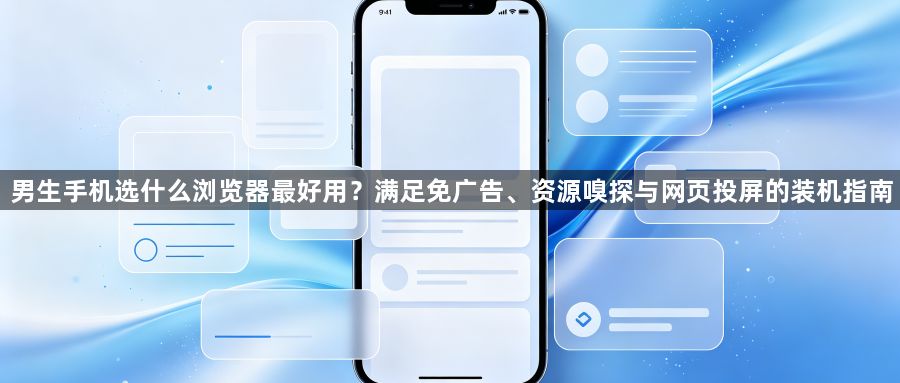 男生手机选什么浏览器最好用?满足免广告、资源嗅探与网页投屏的装机指南1