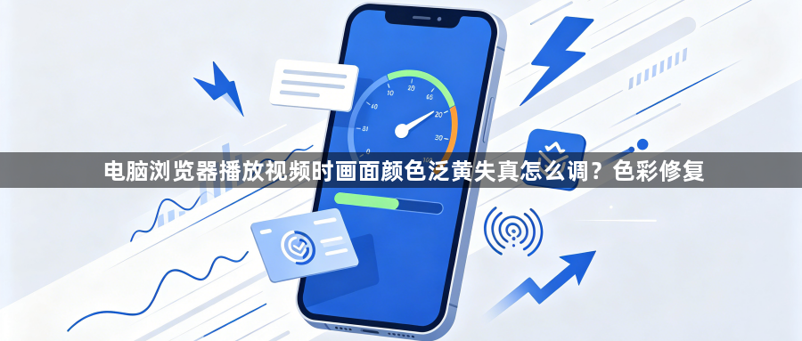 电脑浏览器播放视频时画面颜色泛黄失真怎么调?色彩修复1