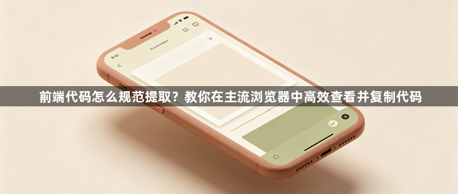 前端代码怎么规范提取?教你在主流浏览器中高效查看并复制代码1