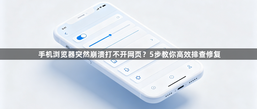 手机浏览器突然崩溃打不开网页?5步教你高效排查修复1