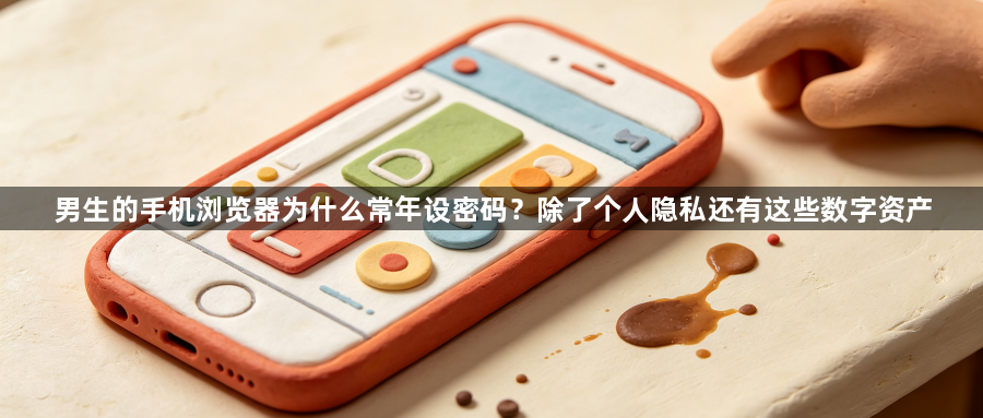 男生的手机浏览器为什么常年设密码?除了个人隐私还有这些数字资产1