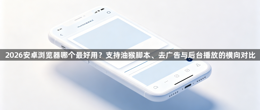 2026安卓浏览器哪个最好用?支持油猴脚本、去广告与后台播放的横向对比1